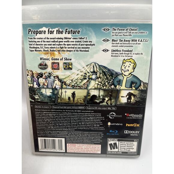 Fallout 3 (Sony PlayStation 3, 2008) PS3 CIB FREE SHIPPING - Picture 3 of 9